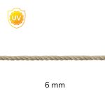 Természetes hatású kültéri PP kötél (6 mm)