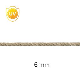 Természetes hatású kültéri PP kötél (6 mm)