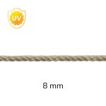 Természetes hatású kültéri PP kötél (8 mm)